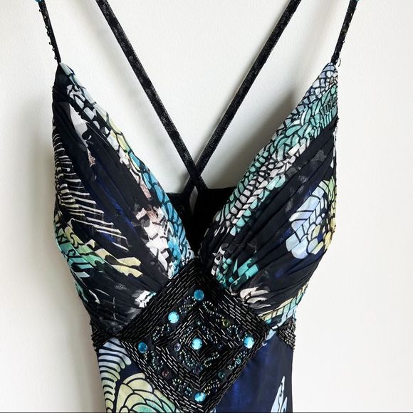 Dave & Johnny By Laura Ryner Silk Cut Out Gown Size 7/8 - Picture 5 of 10